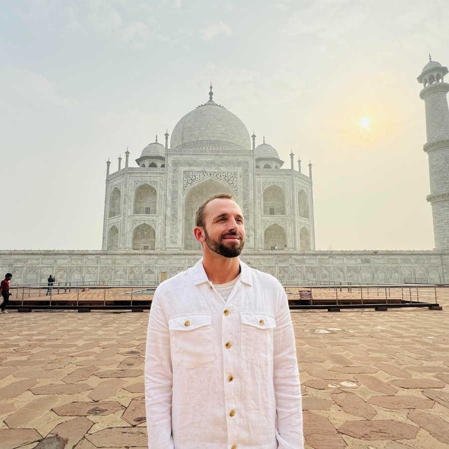 Mark Powers at the Taj Mahal